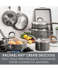 Rachael Ray Create Delicious Aluminum Nonstick Cookware Set, 13 Piece