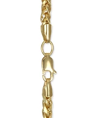 Wheat Link Chain Bracelet in 14k Gold