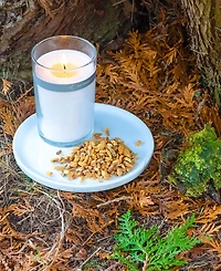 Red Flower Palo Santo Petal Topped Candle, 6 oz