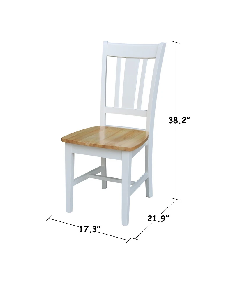 International Concepts Small Dual Drop Leaf Table with 2 San Remo Chairs