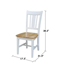 International Concepts Small Dual Drop Leaf Table with 2 San Remo Chairs