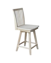 International Concepts Mission Counter Height Stool with Swivel and Auto Return