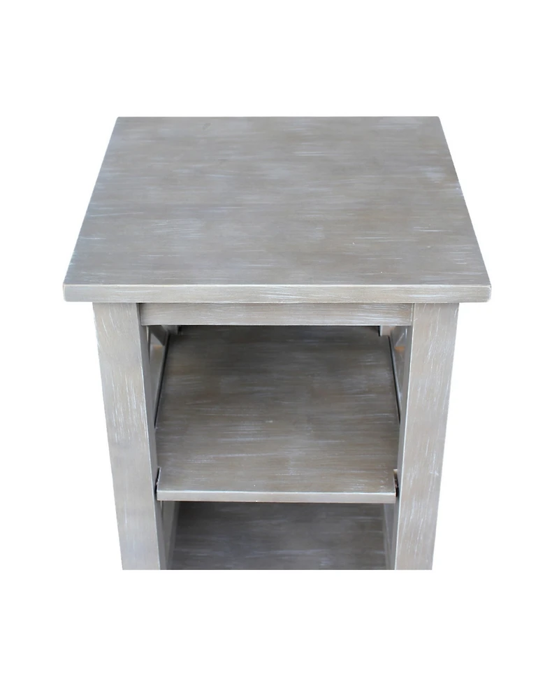 International Concepts Hampton Accent Table with Shelves
