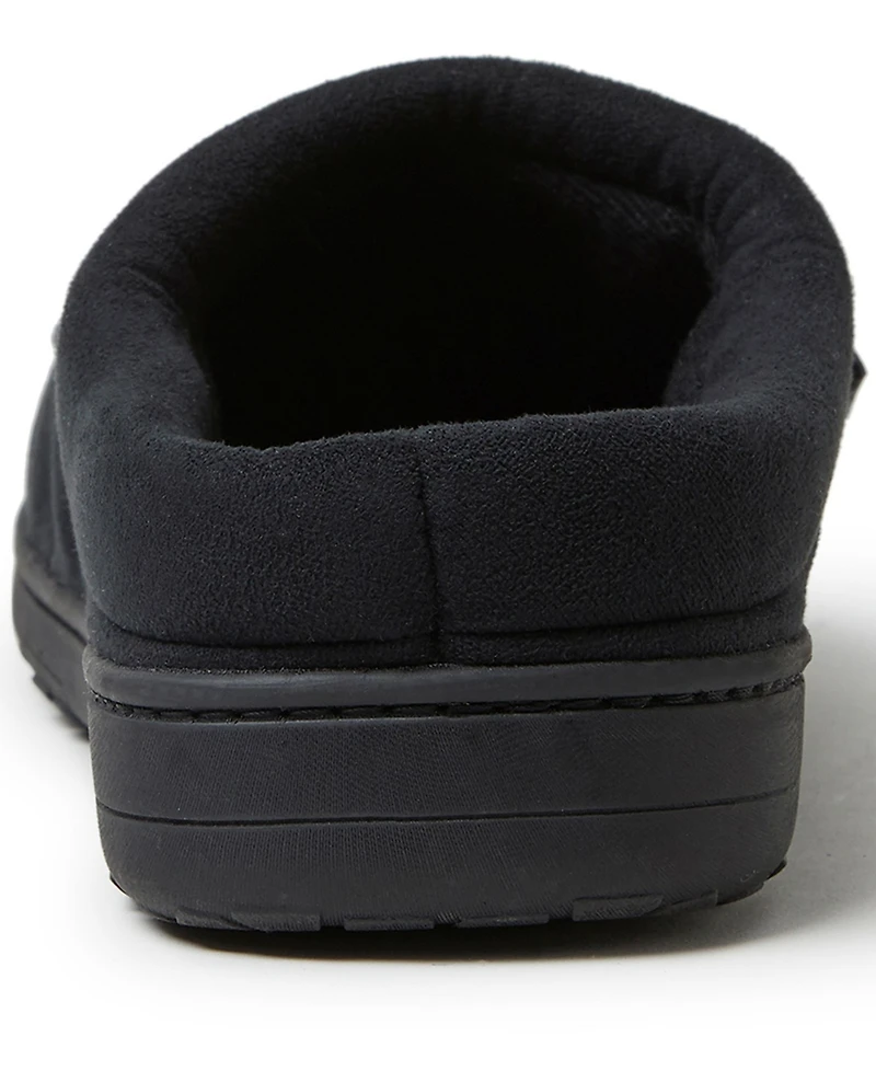 Dearfoams Men's Brendan Perforated Moccasin Toe Clog House Shoe Slipper