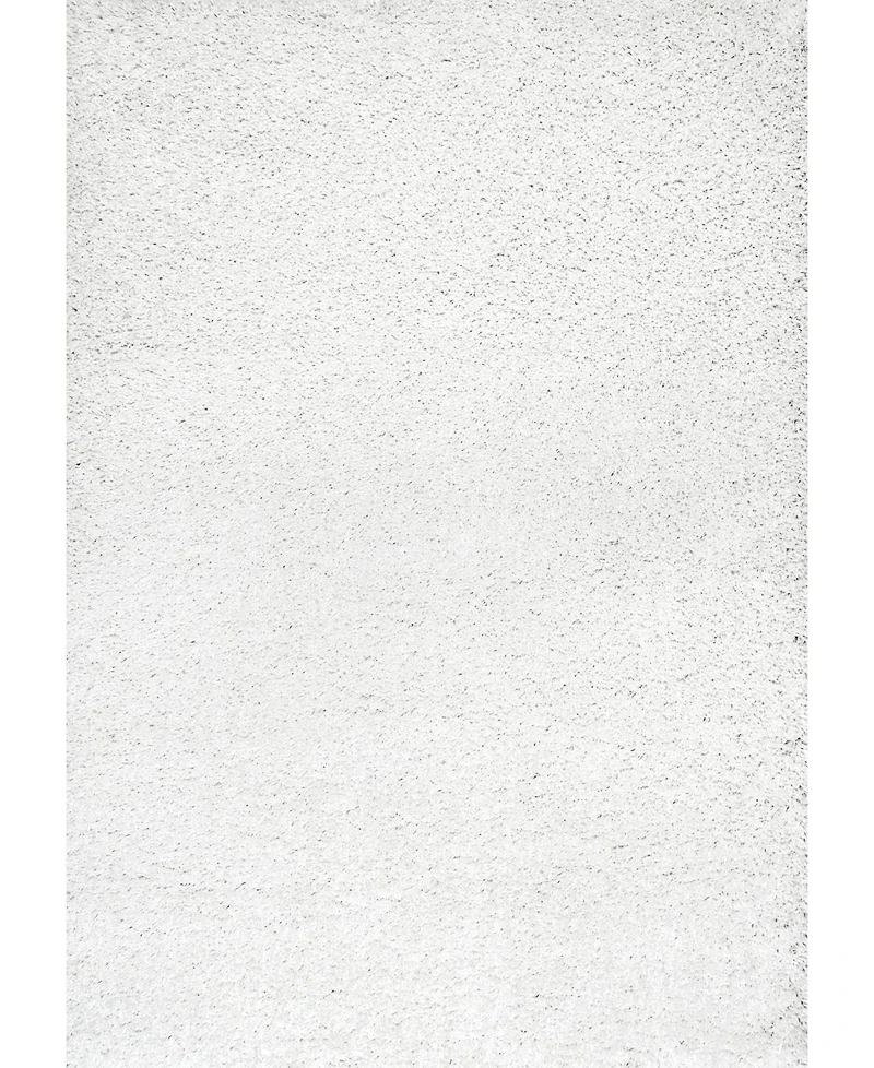 nuLoom Easy Shag Marleen Plush White 5'3" x 7'6" Area Rug