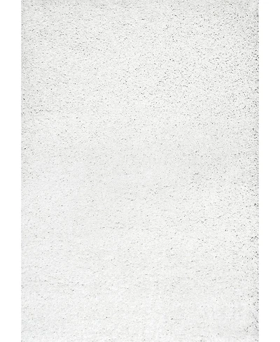nuLoom Easy Shag Marleen Plush White 5'3" x 7'6" Area Rug