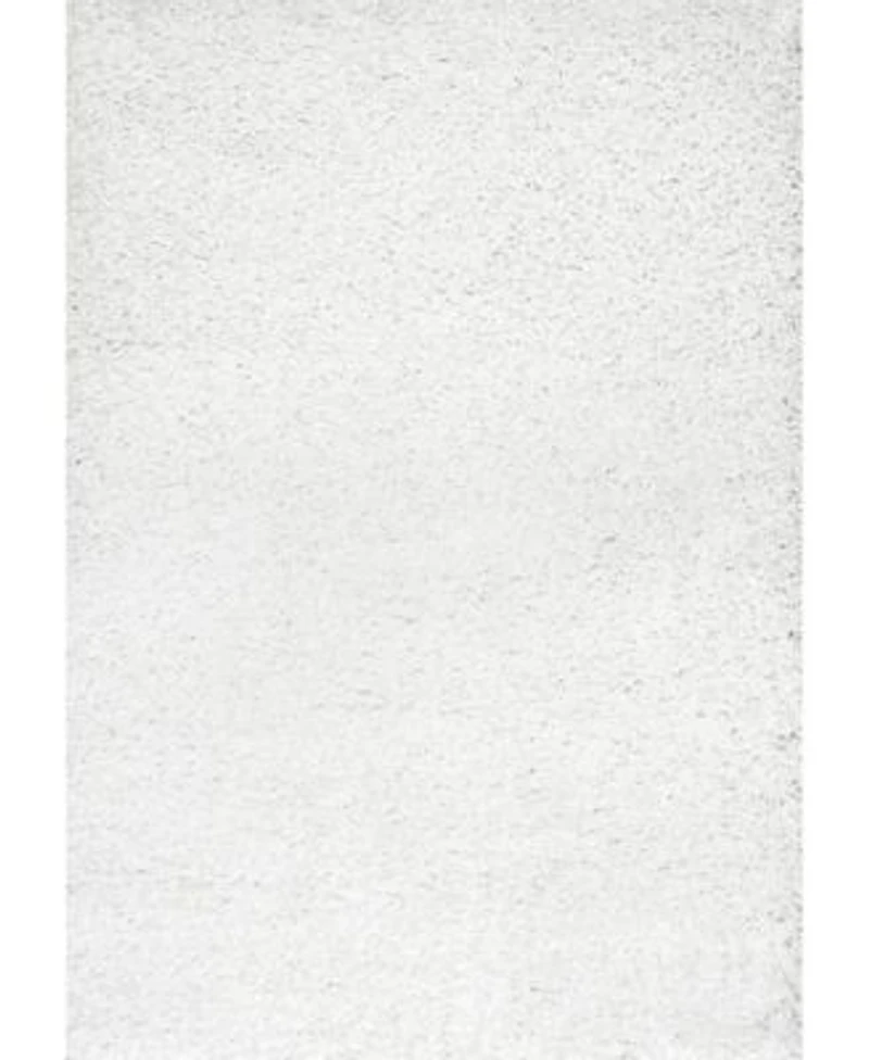 Nuloom Easy Shag Marleen Plush White Rug