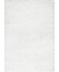 Nuloom Easy Shag Marleen Plush White Rug
