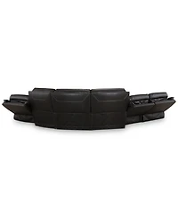 Lenardo 5-Pc. Leather Sectional with Power Motion Recliners