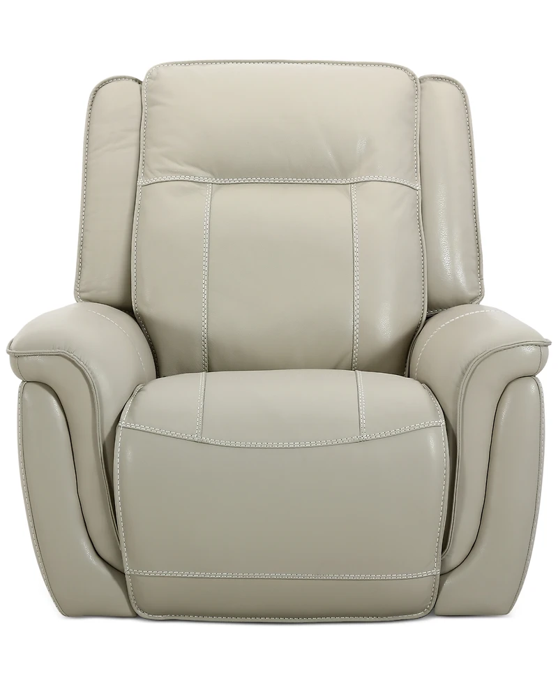Lenardo 42" Leather Power Recliner, Created for Macy's
