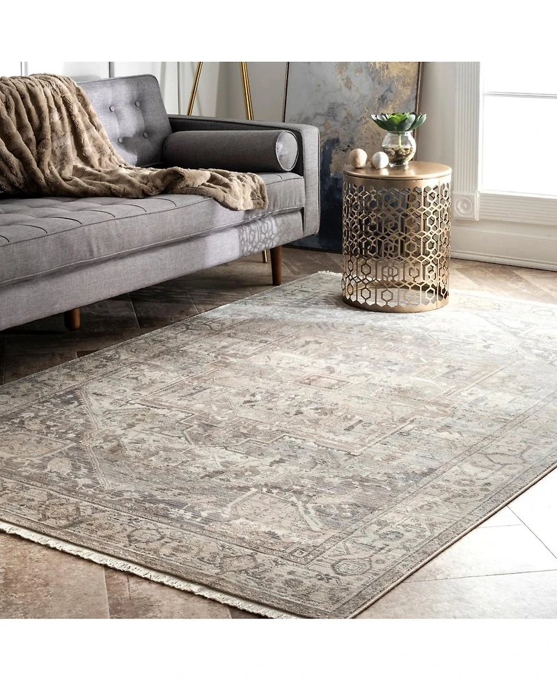 nuLoom Mystic Ehtel Medallion Fringe 8' x 10' Area Rug