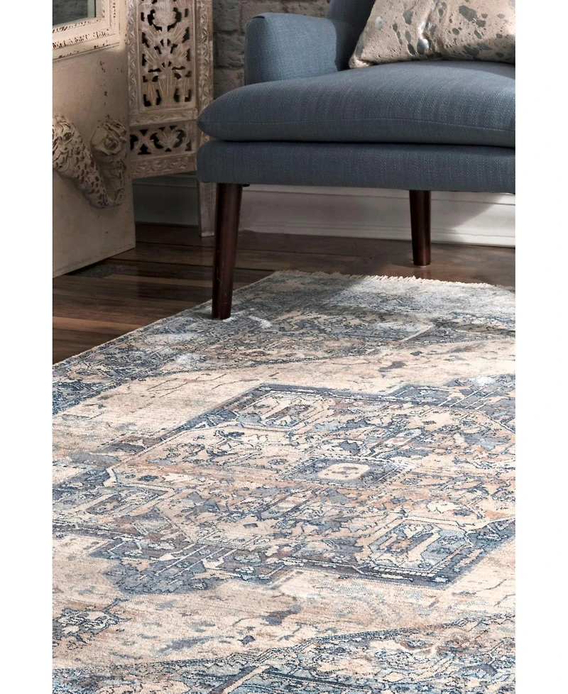 nuLoom Mystic Ehtel Medallion Fringe 8' x 10' Area Rug