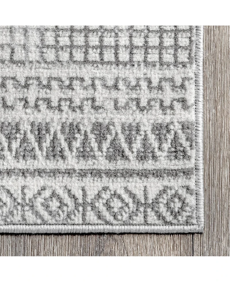 nuLoom Creek Vintage-Inspired Amerie Gray 5' x 8' Area Rug