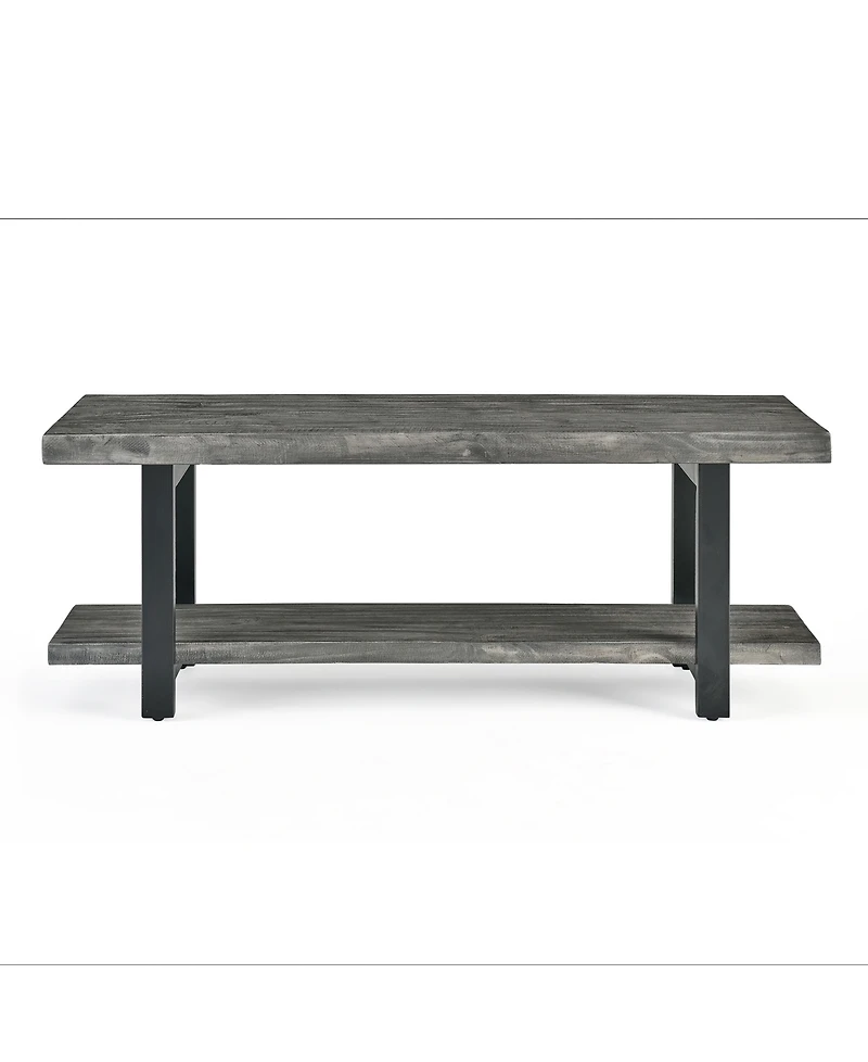 Alaterre Furniture Pomona Metal and Wood Bench