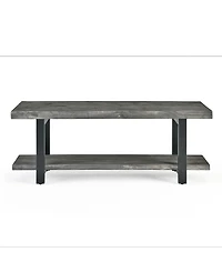 Alaterre Furniture Pomona Metal and Wood Bench
