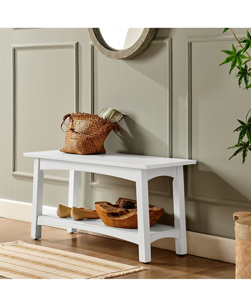 Alaterre Furniture Coventry Coat Hook with Bench Hall Tree Set