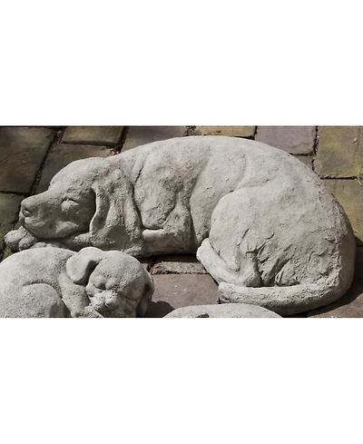 Campania International Reclining Dog Garden Statue