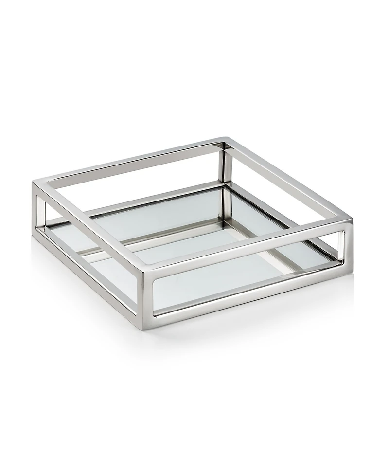Classic Touch Mirrored Napkin Holder with Chrome Rails