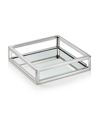Classic Touch Mirrored Napkin Holder with Chrome Rails