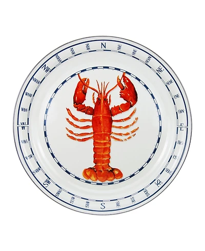 Golden Rabbit Lobster Enamelware Large Tray