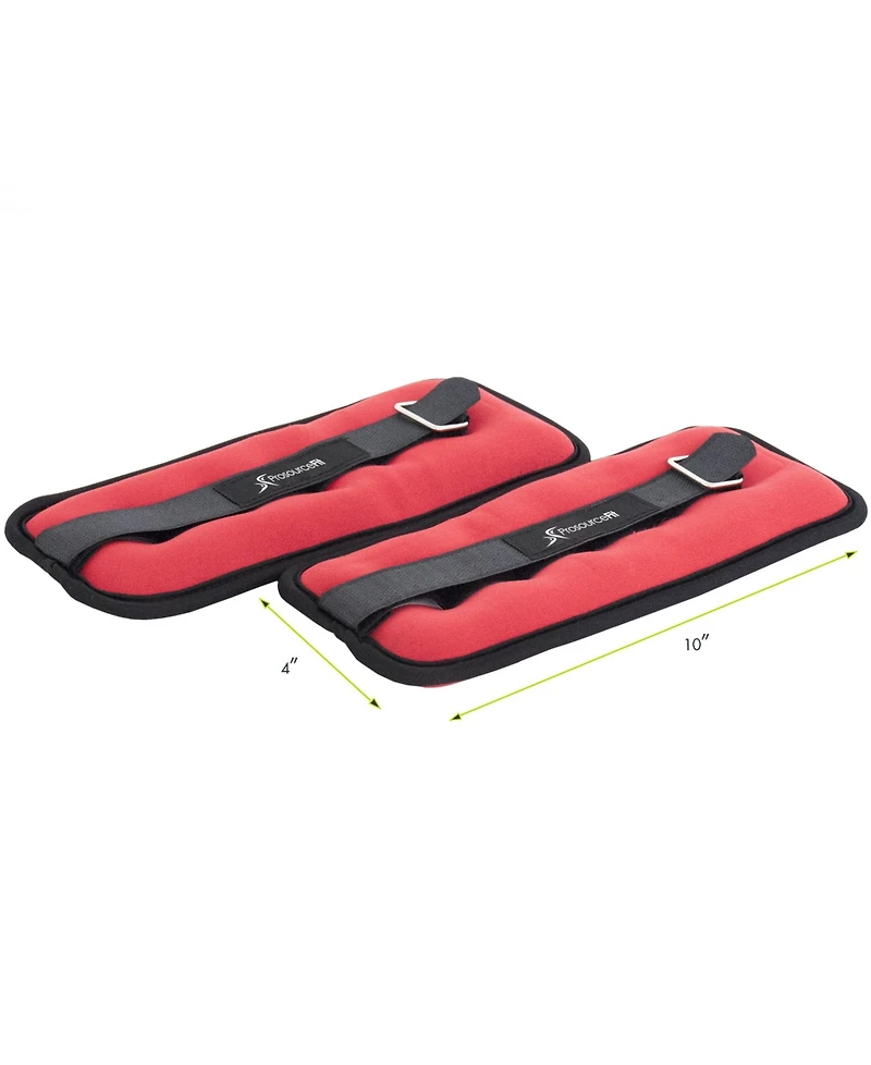 ProsourceFit Ankle Weights 1.5 lb, Set of 2, Red