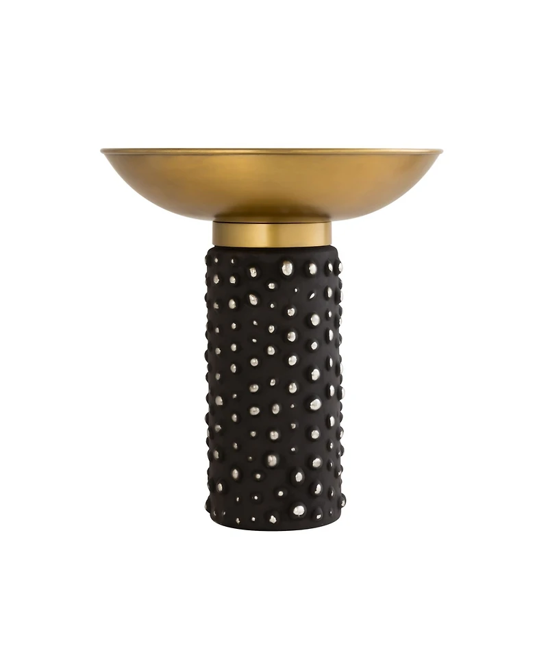 Tov Furniture Blaze Glass and Brass Side Table