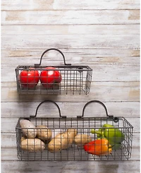 Design Imports Small Wire Wall Basket Set of 2