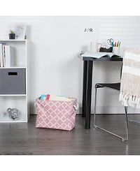 Design Imports Polyester Bin Lattice Rectangle Medium