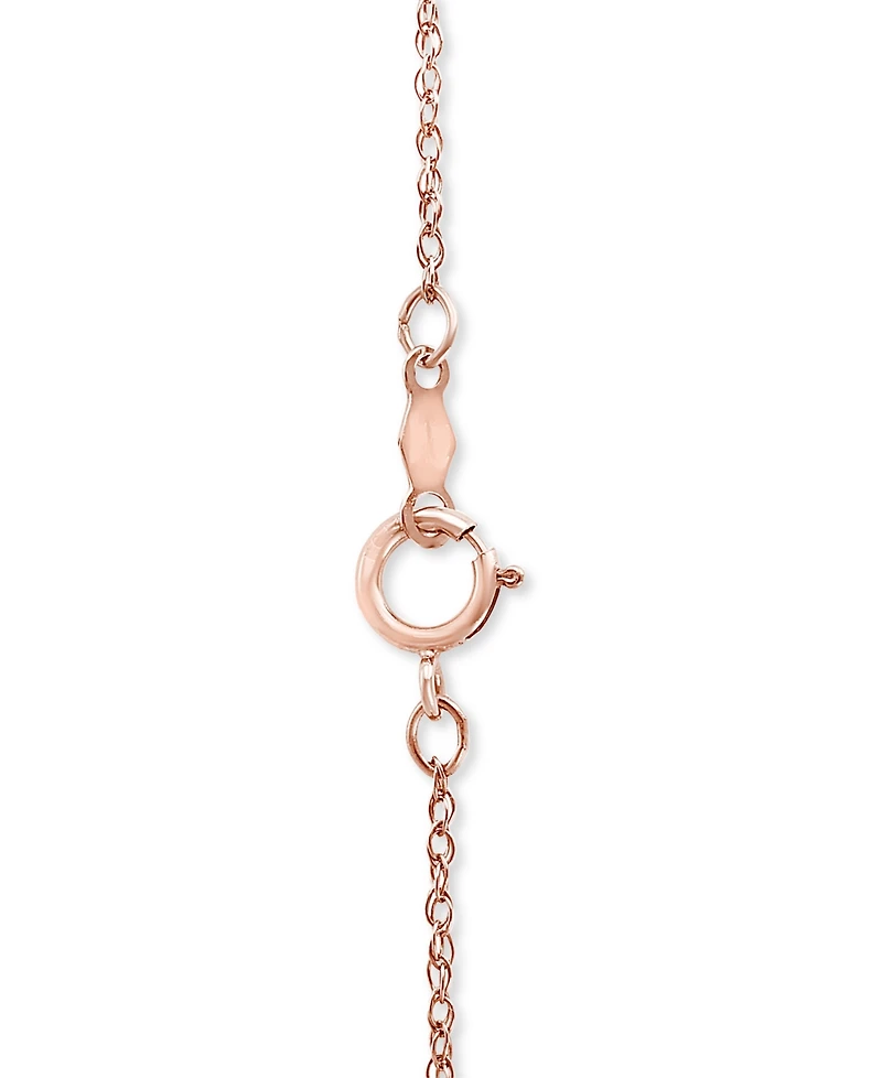 Lali Jewels Sapphire (1/6 ct. t.w.) & Diamond (1/10 18" Pendant Necklace 14k Rose Gold (Also Available Yellow or White Gold)
