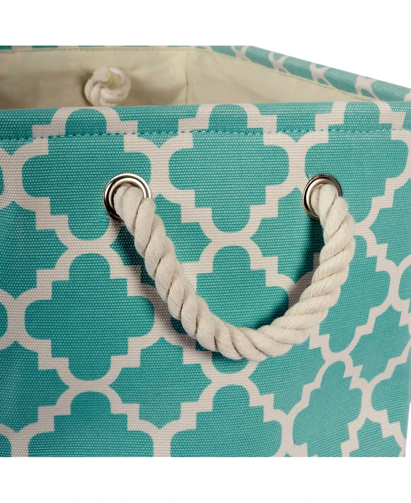 Design Imports Polyester Bin Lattice Rectangle Small