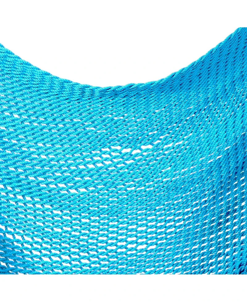 Caribbean Style Extra Large Hanging Rope Hammock Chair Swing with Stand - 300 lb Weight Capacity