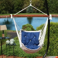 Large Tufted Victorian Hammock Chair Swing for Backyard and Patio - 300 lb Weight Capacity