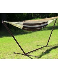 Mayan Family Hammock Handwoven Xxl Thick Cord with Stand