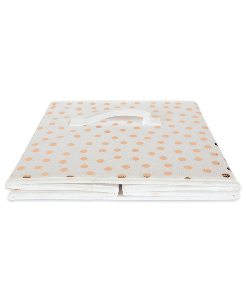 Design Imports Non-woven Polyester Cube Small Dots Set of 2