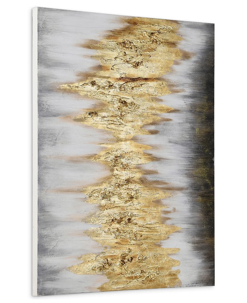 Empire Art Direct Gold Frequency Textured Metallic Hand Painted Wall Art by Martin Edwards, 30" x 40" x 1.5"