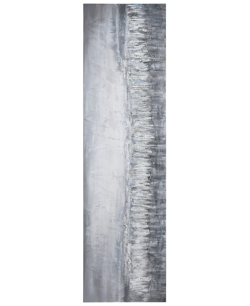 Empire Art Direct Silver Dust Textured Metallic Hand Painted Wall Art by Martin Edwards, 20" x 72" x 1.5"