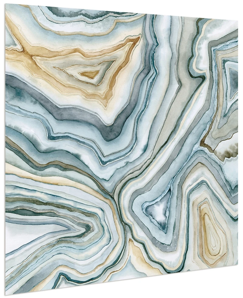 Empire Art Direct Agate Abstract I Frameless Free Floating Tempered Art Glass Abstract Wall Art by Ead Art Coop, 38" x 38" x 0.2"