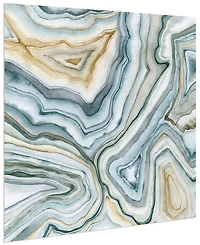 Empire Art Direct Agate Abstract I Frameless Free Floating Tempered Art Glass Abstract Wall Art by Ead Art Coop, 38" x 38" x 0.2"