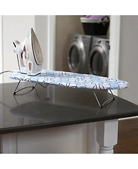 Household Essentials Handy Board Table Top Ironing Board, Silver with Magic Rings Cover