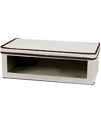 Household Essentials Large Canvas Storage Box, Trim