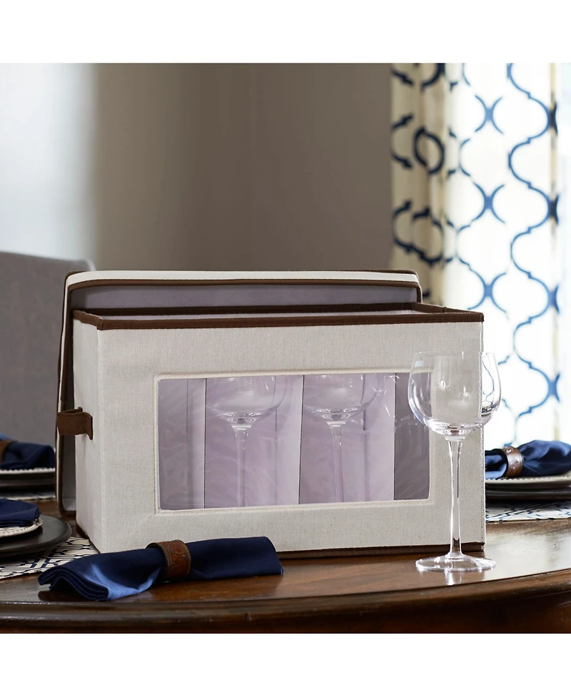 Household Essentials Holiday Stemware Storage Box