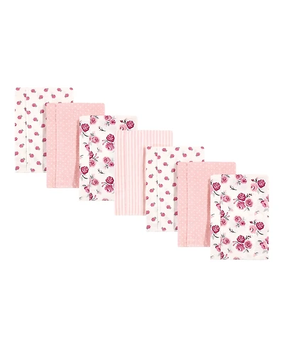 Hudson Baby Infant Girl Cotton Flannel Burp