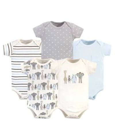 Hudson Baby Boys Multipack of 5 Comfortable Cotton Bodysuits