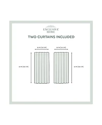Exclusive Home Curtains Catarina Layered Solid Blackout and Sheer Grommet Top Curtain Panel Pair, 52" x 63"