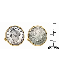American Coin Treasures 1883 First-Year-Of-Issue Liberty Nickel Bezel Coin Cuff Links