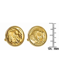 American Coin Treasures Gold-Layered Buffalo Nickel Bezel Coin Cuff Links