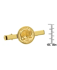 American Coin Treasures Gold-Layered Westward Journey Bison Nickel Coin Tie Clip