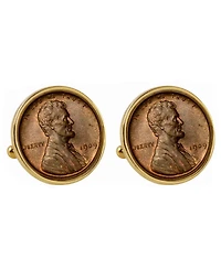American Coin Treasures 1909 First-Year-Of-Issue Lincoln Penny Bezel Coin Cuff Links