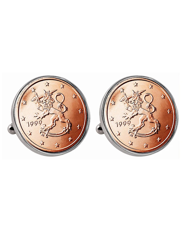 American Coin Treasures Finland 2-Euro Coin Cufflinks