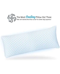 Nestl Heat and Moisture Reducing Ice Silk and Gel Infused Memory Foam Body Pillow